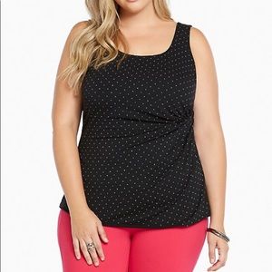 Torrid Polka Dot Shirred Tank size 3